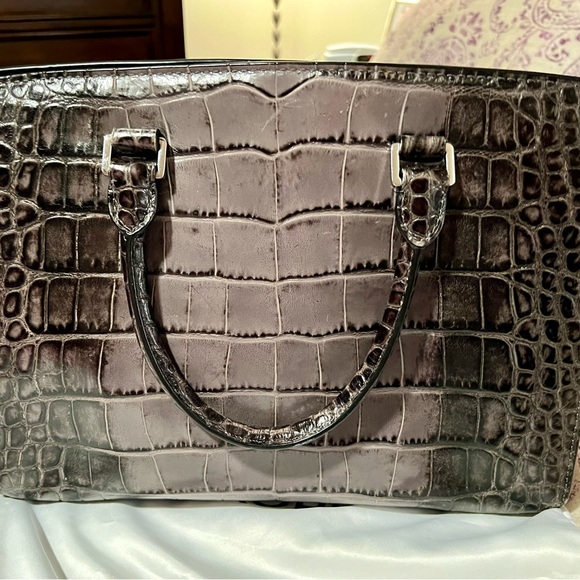 Michael Kors Large “Selma” Satchel in Gray Ombre Embossed Croc Leather. EUC! - Picture 5 of 16
